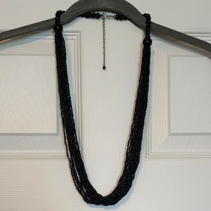 Black Beaded Necklace